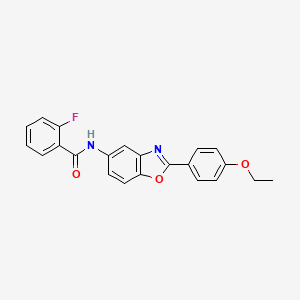 N-[2-(4-ethoxyphenyl)-1,3-benzoxazol-5-yl]-2-fluorobenzamide