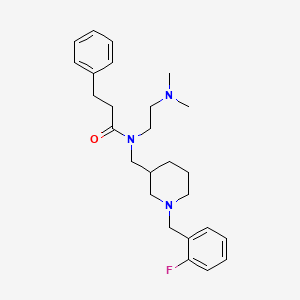 molecular formula C26H36FN3O B6121018 N-[2-(dimethylamino)ethyl]-N-{[1-(2-fluorobenzyl)-3-piperidinyl]methyl}-3-phenylpropanamide 