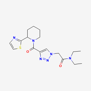 N,N-diethyl-2-(4-{[2-(1,3-thiazol-2-yl)-1-piperidinyl]carbonyl}-1H-1,2,3-triazol-1-yl)acetamide