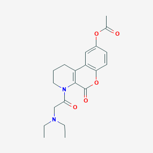 4-(N,N-diethylglycyl)-5-oxo-1,3,4,5-tetrahydro-2H-chromeno[3,4-b]pyridin-9-yl acetate