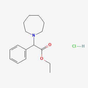 molecular formula C16H24ClNO2 B6121039 ethyl 1-azepanyl(phenyl)acetate hydrochloride 