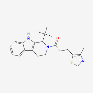 molecular formula C22H27N3OS B6121050 1-tert-butyl-2-[3-(4-methyl-1,3-thiazol-5-yl)propanoyl]-2,3,4,9-tetrahydro-1H-beta-carboline 