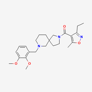 molecular formula C24H33N3O4 B6121063 7-(2,3-dimethoxybenzyl)-2-[(3-ethyl-5-methyl-4-isoxazolyl)carbonyl]-2,7-diazaspiro[4.5]decane 