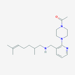molecular formula C21H34N4O B6121064 N-{[2-(4-acetyl-1-piperazinyl)-3-pyridinyl]methyl}-2,6-dimethyl-5-hepten-1-amine 