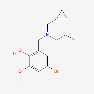 molecular formula C15H22BrNO2 B6121068 4-bromo-2-{[(cyclopropylmethyl)(propyl)amino]methyl}-6-methoxyphenol 