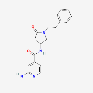 molecular formula C19H22N4O2 B6121078 2-(methylamino)-N-[5-oxo-1-(2-phenylethyl)-3-pyrrolidinyl]isonicotinamide 