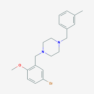 molecular formula C20H25BrN2O B6121124 1-(5-bromo-2-methoxybenzyl)-4-(3-methylbenzyl)piperazine 
