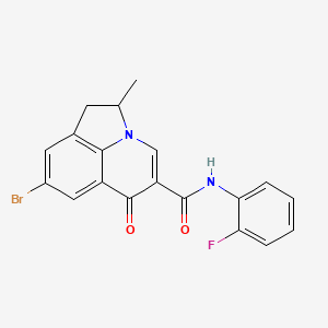 molecular formula C19H14BrFN2O2 B6121143 8-bromo-N-(2-fluorophenyl)-2-methyl-6-oxo-1,2-dihydro-6H-pyrrolo[3,2,1-ij]quinoline-5-carboxamide 