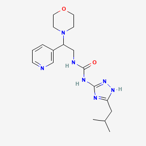 molecular formula C18H27N7O2 B6121158 N-(5-isobutyl-4H-1,2,4-triazol-3-yl)-N'-(2-morpholin-4-yl-2-pyridin-3-ylethyl)urea 