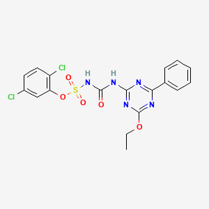 molecular formula C18H15Cl2N5O5S B6121163 2,5-dichlorophenyl {[(4-ethoxy-6-phenyl-1,3,5-triazin-2-yl)amino]carbonyl}sulfamate 