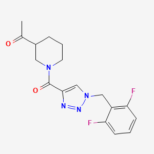 molecular formula C17H18F2N4O2 B6121178 1-(1-{[1-(2,6-difluorobenzyl)-1H-1,2,3-triazol-4-yl]carbonyl}-3-piperidinyl)ethanone 