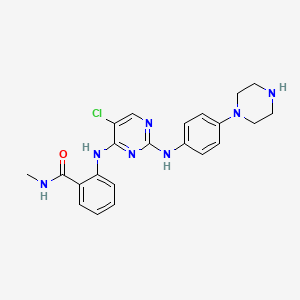B612119 2-((5-chloro-2-((4-(piperazin-1-yl)phenyl)amino)pyrimidin-4-yl)amino)-N-methylbenzamide CAS No. 1439934-41-4