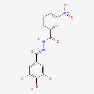 molecular formula C14H9Br2N3O4 B6121199 N'-(3,5-二溴-4-羟基苄亚胺)-3-硝基苯甲酰肼 