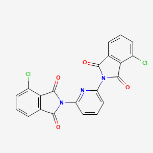 molecular formula C21H9Cl2N3O4 B6121217 2,2'-(2,6-pyridinediyl)bis(4-chloro-1H-isoindole-1,3(2H)-dione) 
