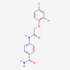 4-{[(2-bromo-4-chlorophenoxy)acetyl]amino}benzamide