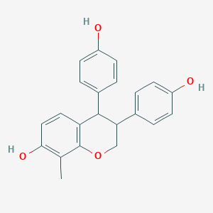 molecular formula C22H20O4 B612126 3,4-bis(4-hydroxyphenyl)-8-methyl-3,4-dihydro-2H-chromen-7-ol CAS No. 1374524-55-6