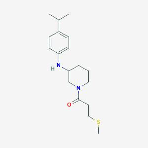 molecular formula C18H28N2OS B6121281 N-(4-isopropylphenyl)-1-[3-(methylthio)propanoyl]-3-piperidinamine 