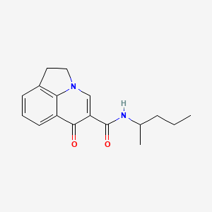 molecular formula C17H20N2O2 B6121284 N-(1-methylbutyl)-6-oxo-1,2-dihydro-6H-pyrrolo[3,2,1-ij]quinoline-5-carboxamide 
