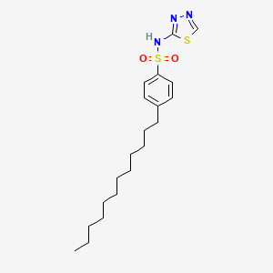 molecular formula C20H31N3O2S2 B612130 4-十二烷基-N-(1,3,4-噻二唑-2-基)苯磺酰胺 CAS No. 1191951-57-1