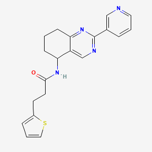 molecular formula C20H20N4OS B6121302 N-[2-(3-pyridinyl)-5,6,7,8-tetrahydro-5-quinazolinyl]-3-(2-thienyl)propanamide 