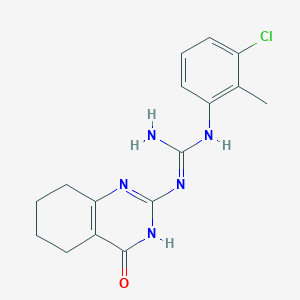 molecular formula C16H18ClN5O B6121313 N-(3-chloro-2-methylphenyl)-N'-(4-oxo-3,4,5,6,7,8-hexahydro-2-quinazolinyl)guanidine 