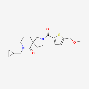 molecular formula C19H26N2O3S B6121316 7-(cyclopropylmethyl)-2-{[5-(methoxymethyl)-2-thienyl]carbonyl}-2,7-diazaspiro[4.5]decan-6-one 