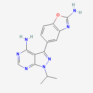 molecular formula C15H15N7O B612132 Sapanisertib CAS No. 1224844-38-5