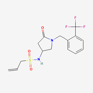 N-{5-oxo-1-[2-(trifluoromethyl)benzyl]-3-pyrrolidinyl}-2-propene-1-sulfonamide