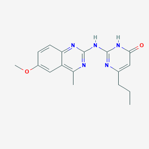 molecular formula C17H19N5O2 B6121325 2-[(6-methoxy-4-methyl-2-quinazolinyl)amino]-6-propyl-4(1H)-pyrimidinone 