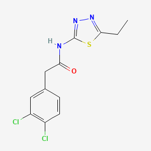 molecular formula C12H11Cl2N3OS B6121350 2-(3,4-dichlorophenyl)-N-(5-ethyl-1,3,4-thiadiazol-2-yl)acetamide 