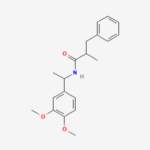 molecular formula C20H25NO3 B6121358 N-[1-(3,4-dimethoxyphenyl)ethyl]-2-methyl-3-phenylpropanamide 