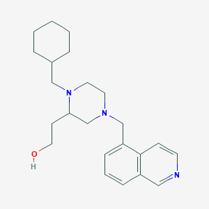 molecular formula C23H33N3O B6121364 2-[1-(cyclohexylmethyl)-4-(5-isoquinolinylmethyl)-2-piperazinyl]ethanol 