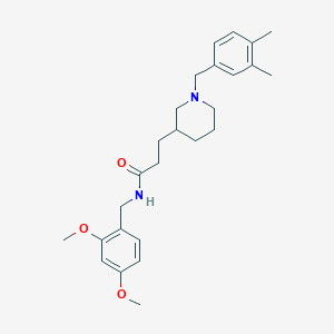 molecular formula C26H36N2O3 B6121367 N-(2,4-dimethoxybenzyl)-3-[1-(3,4-dimethylbenzyl)-3-piperidinyl]propanamide 