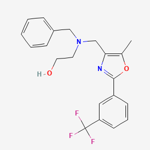 molecular formula C21H21F3N2O2 B6121376 2-[benzyl({5-methyl-2-[3-(trifluoromethyl)phenyl]-1,3-oxazol-4-yl}methyl)amino]ethanol 