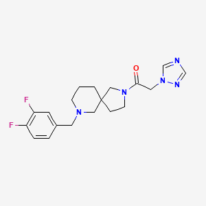 molecular formula C19H23F2N5O B6121378 7-(3,4-difluorobenzyl)-2-(1H-1,2,4-triazol-1-ylacetyl)-2,7-diazaspiro[4.5]decane 