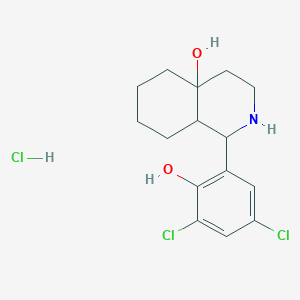 molecular formula C15H20Cl3NO2 B6121425 1-(3,5-dichloro-2-hydroxyphenyl)octahydro-4a(2H)-isoquinolinol hydrochloride 