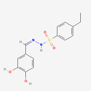 molecular formula C15H16N2O4S B6121436 N'-(3,4-dihydroxybenzylidene)-4-ethylbenzenesulfonohydrazide 