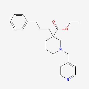 ethyl 3-(3-phenylpropyl)-1-(4-pyridinylmethyl)-3-piperidinecarboxylate
