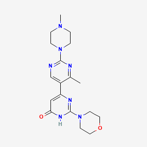 molecular formula C18H25N7O2 B6121458 4'-methyl-2'-(4-methyl-1-piperazinyl)-2-(4-morpholinyl)-4,5'-bipyrimidin-6(1H)-one 