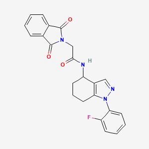 molecular formula C23H19FN4O3 B6121490 2-(1,3-dioxo-1,3-dihydro-2H-isoindol-2-yl)-N-[1-(2-fluorophenyl)-4,5,6,7-tetrahydro-1H-indazol-4-yl]acetamide 