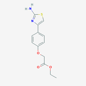 molecular formula C13H14N2O3S B061215 Ethyl (4-(2-amino-4-thiazolyl)phenoxy)acetate CAS No. 168127-29-5