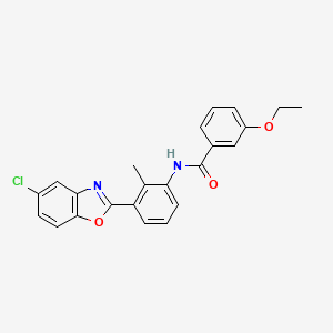 molecular formula C23H19ClN2O3 B6121514 N-[3-(5-chloro-1,3-benzoxazol-2-yl)-2-methylphenyl]-3-ethoxybenzamide 