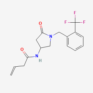 N-{5-oxo-1-[2-(trifluoromethyl)benzyl]-3-pyrrolidinyl}-3-butenamide