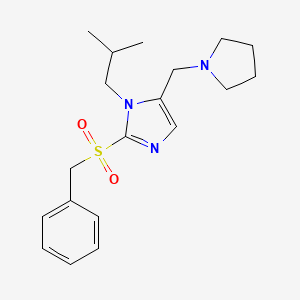 molecular formula C19H27N3O2S B6121545 2-(benzylsulfonyl)-1-isobutyl-5-(1-pyrrolidinylmethyl)-1H-imidazole 