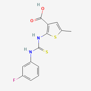 2-({[(3-fluorophenyl)amino]carbonothioyl}amino)-5-methyl-3-thiophenecarboxylic acid