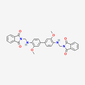 molecular formula C32H26N4O6 B6121589 2,2'-[(3,3'-dimethoxy-4,4'-biphenyldiyl)bis(iminomethylene)]bis(1H-isoindole-1,3(2H)-dione) 