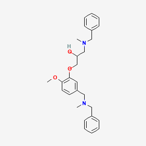 molecular formula C27H34N2O3 B6121603 1-[benzyl(methyl)amino]-3-(5-{[benzyl(methyl)amino]methyl}-2-methoxyphenoxy)-2-propanol 