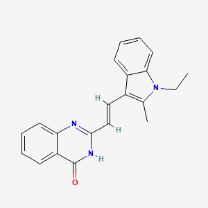 molecular formula C21H19N3O B6121610 2-[2-(1-ethyl-2-methyl-1H-indol-3-yl)vinyl]-4(3H)-quinazolinone 