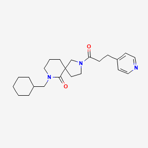 molecular formula C23H33N3O2 B6121622 7-(cyclohexylmethyl)-2-[3-(4-pyridinyl)propanoyl]-2,7-diazaspiro[4.5]decan-6-one 