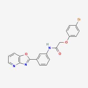 molecular formula C20H14BrN3O3 B6121630 2-(4-bromophenoxy)-N-(3-[1,3]oxazolo[4,5-b]pyridin-2-ylphenyl)acetamide 